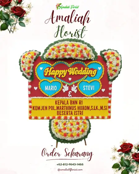 Papan Bunga Pernikahan Penggalang